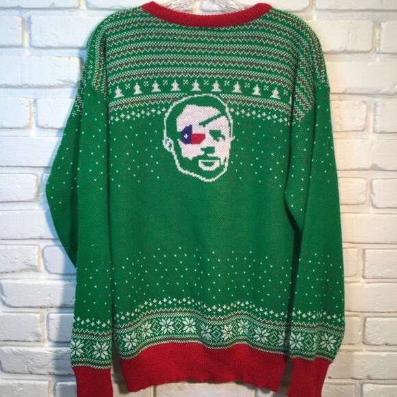Ugly Christmas Sweater Men’s L Dan Crenshaw ‘All I Want is Affordable Gas’ - Picture 2 of 5